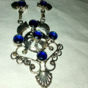 Vintage blue sapphire 💙 artesian cocktail necklace